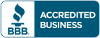"BBB Accredited Business logo representing trust and reliability."