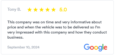 "Screenshot of a 5-star customer review praising Reliable Auto Movers for excellent service."
